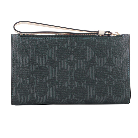 Coach Signature Color Block Wallet Blue - Picture 2 of 9